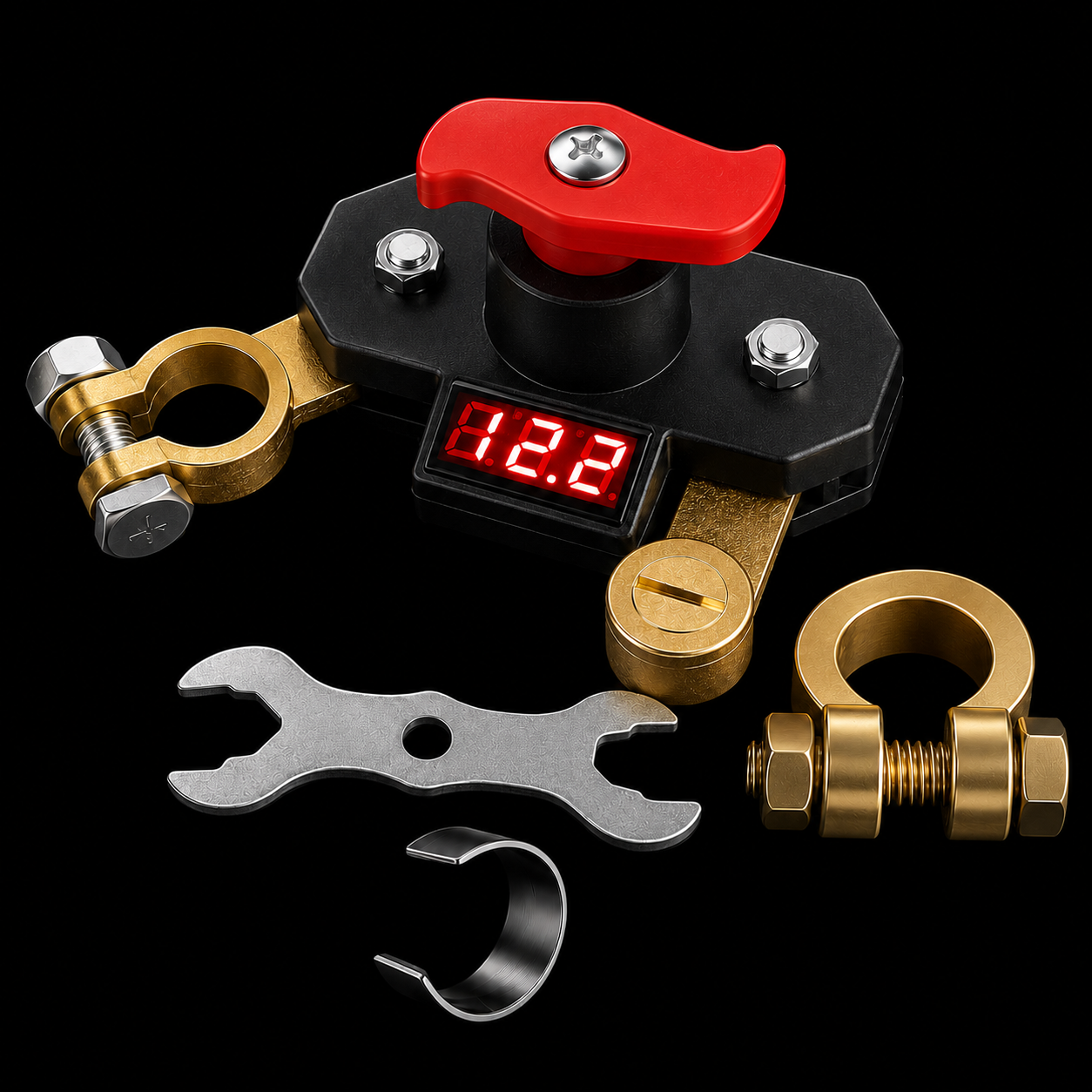Battery Disconnect Switch with Voltmeter